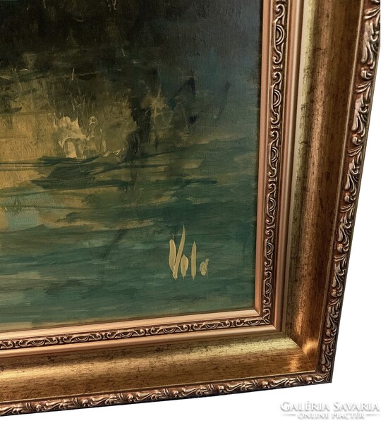 László Vigyázó Jr. (VILA) – Venice – original oil painting 112 x 82 cm