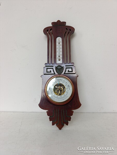 Antik barométer szecesszió jugendstil fali hőmérős barométer nem működő barometer 344 7415