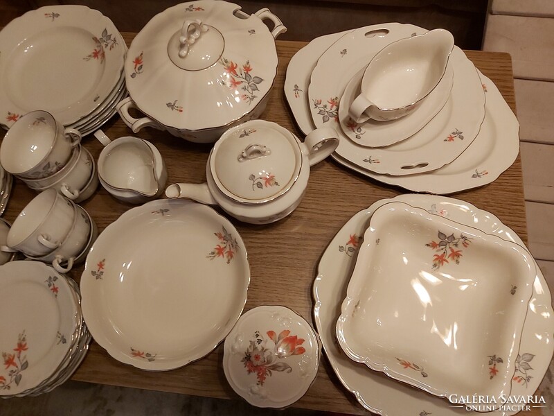 Antique, numbered porcelain dinnerware set, Arzberg, Bavaria