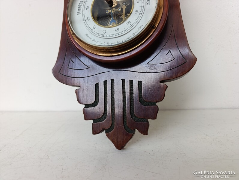 Antik barométer szecesszió jugendstil fali hőmérős barométer nem működő barometer 344 7415