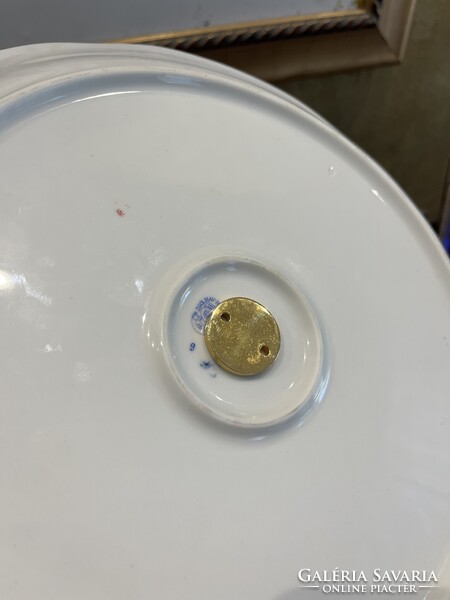 GYÖNYÖRŰ, ZSOLNAY PORCELÁN POMPADOUR, EMELETES KÍNÁLÓ