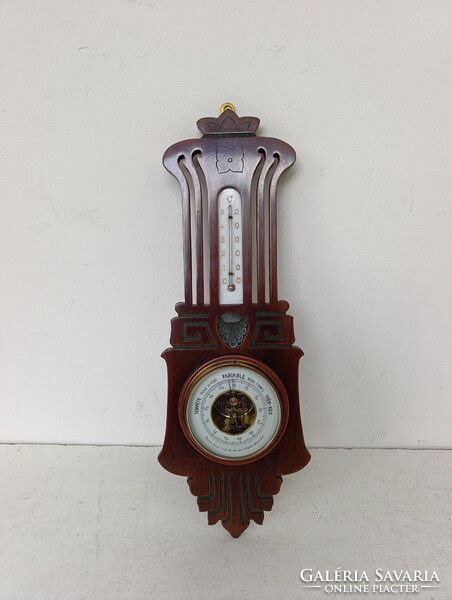 Antik barométer szecesszió jugendstil fali hőmérős barométer nem működő barometer 344 7415