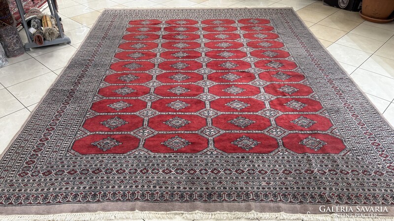 4404 Large Pakistani Yamud Hand-Knotted Wool Persian Rug 260x330cm