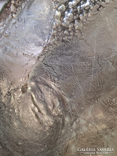 Hollóházi Glass Plate with Tenyér Imprint circa 1980