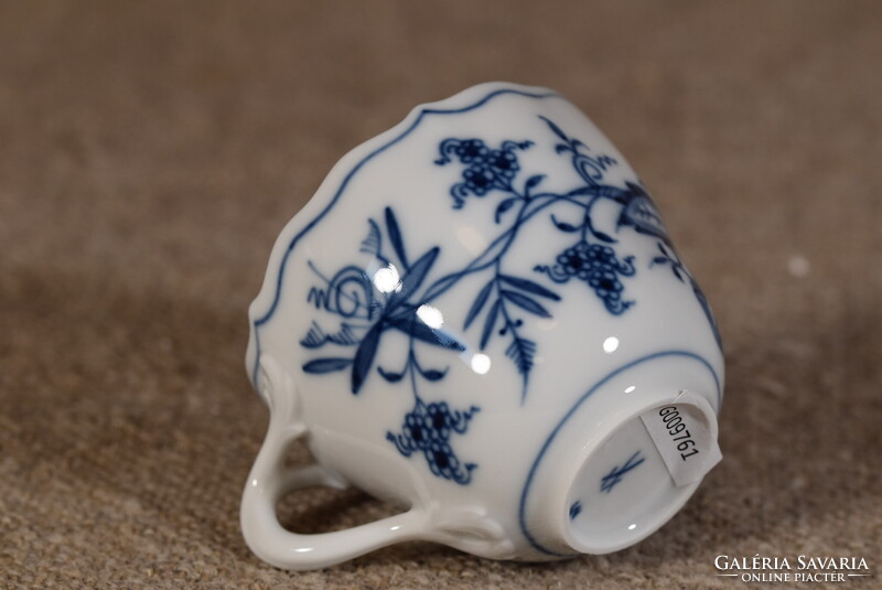 Meissen porcelán kávéscsésze Blue Onion Zwiebelmuster kék hagyma Németország