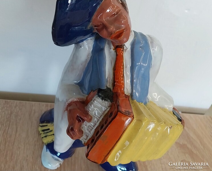IGAZÁN KÜLÖNLEGES MEXIKÓI HARMÓNIKÁS KERÁMIA SZOBOR!