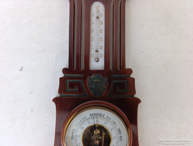 Antik barométer szecesszió jugendstil fali hőmérős barométer nem működő barometer 344 7415