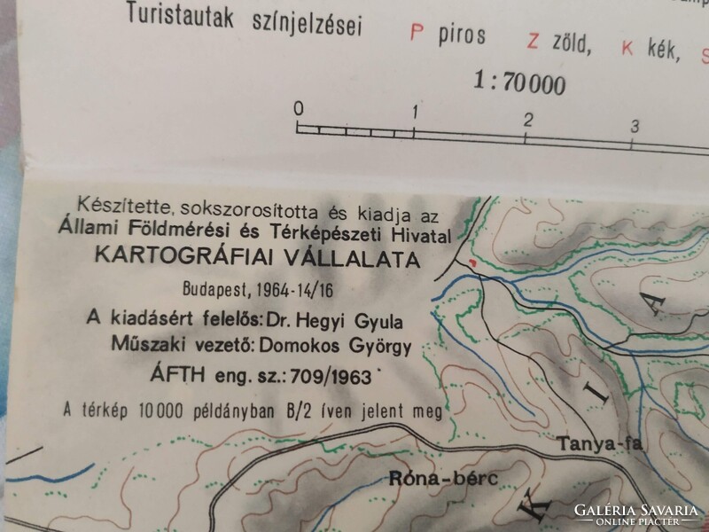Magas Tátra turistatérkép gyűjtőnek 1960, hibátlan