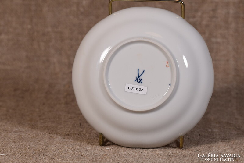 Meissen porcelán desszerttányér csészealj Streublumen virágdekor Németország