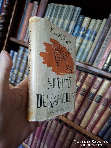 1948-SZÉP PAPIRBORITÓS NEVETŐ DEKAMERON-100 HUMORESZK  KARINTHY FRIGYES-ÚJ IDŐK RT-SINGER & W.-
