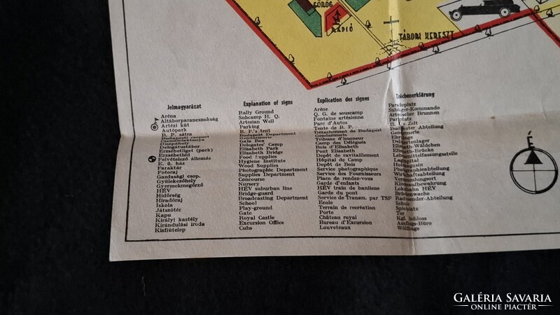 Cserkész Jamboree 1933 Gödöllő eredeti térkép
