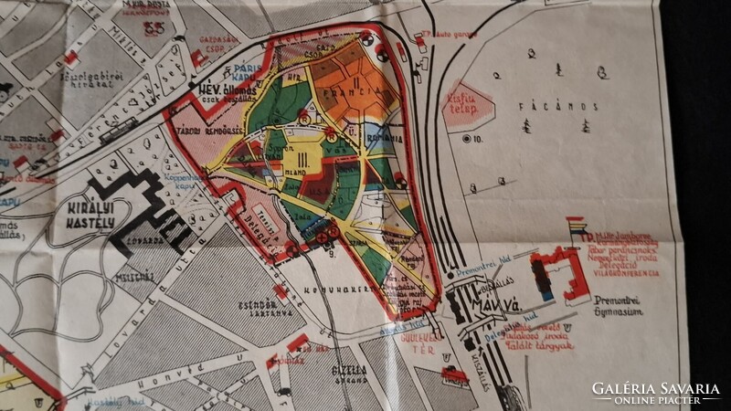 Cserkész Jamboree 1933 Gödöllő eredeti térkép