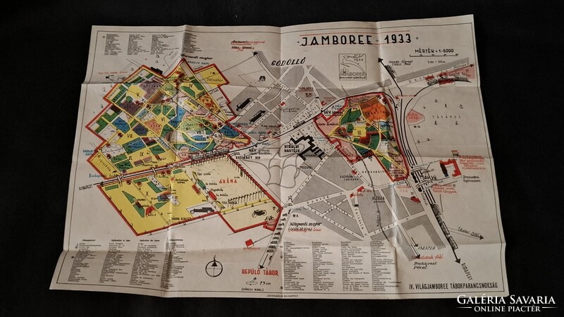 Cserkész Jamboree 1933 Gödöllő eredeti térkép