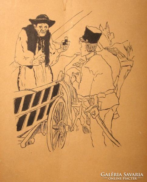 GARANTÁLTAN EREDETI VADÁSZ MIKLÓS / 1881-1927/ KÉP: BESZÉLGETŐ KATONA
