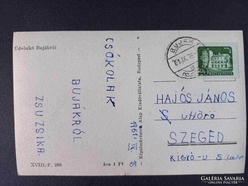 Buják – népviseletes jelenet – Üdvözlet Bujákról – 1961