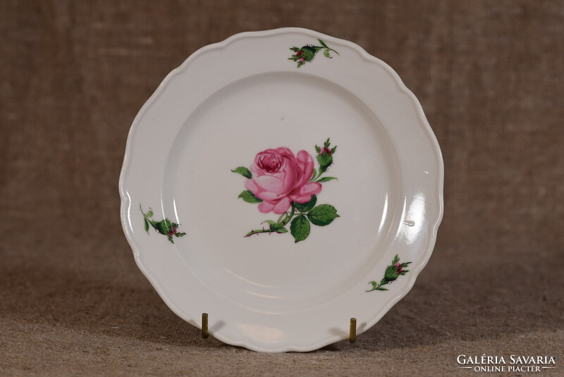 Meissen porcelán tányér Blumen virágfestés rózsa Németország