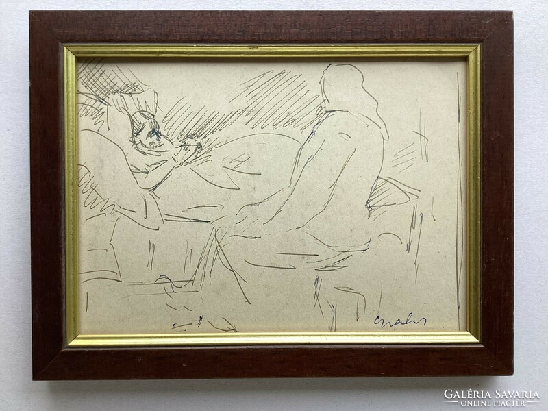 Margit Gräber (1895 - 1993), at the bedside.