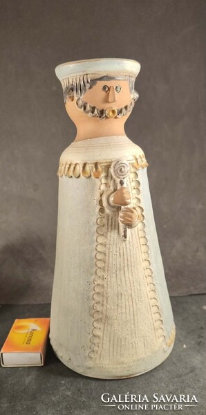 Kiss Roóz Ilona mázas kerámia király figura 177