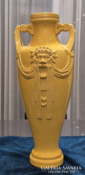 EXTRA RARE COLORED Zsolnay Vase 60 cm in Art Nouveau Style