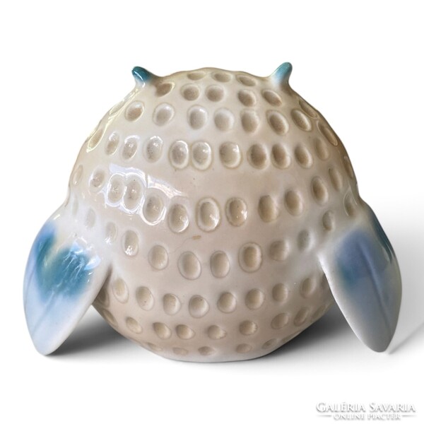 Aquincumi aquazur bagoly / Ősz Szabó Antónia tervezése / Retro porcelán
