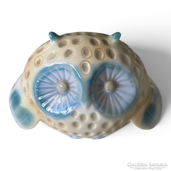 Aquincumi aquazur bagoly / Ősz Szabó Antónia tervezése / Retro porcelán