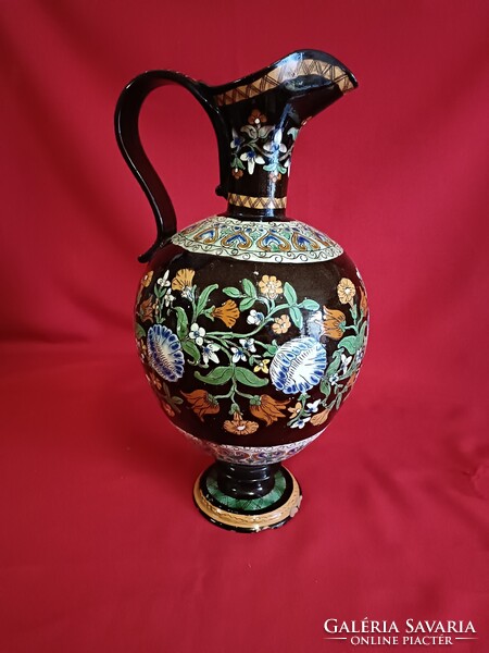 Folk Enamel Pot - Richly Decorated!!!