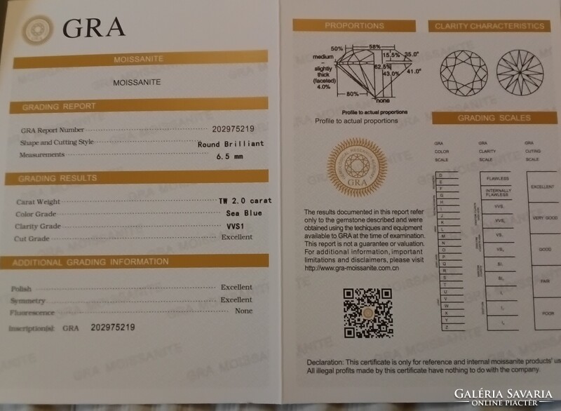 2 karátos jégfehér gyémánt fülbevaló ezüst foglalatban zertifikátal