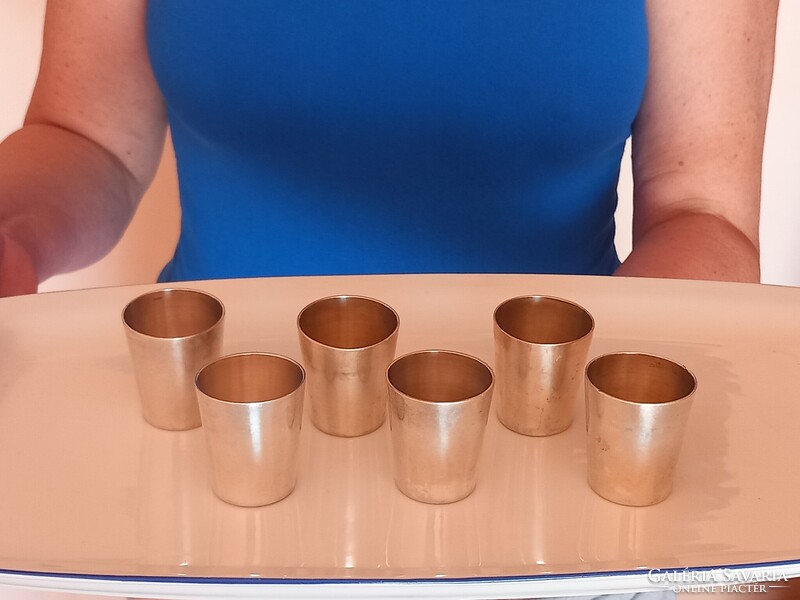 Silver brandy glass set
