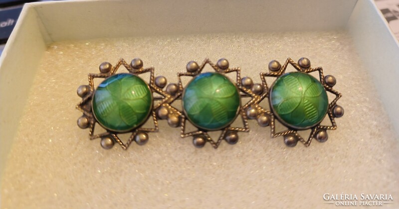 Enamel Silver Brooch