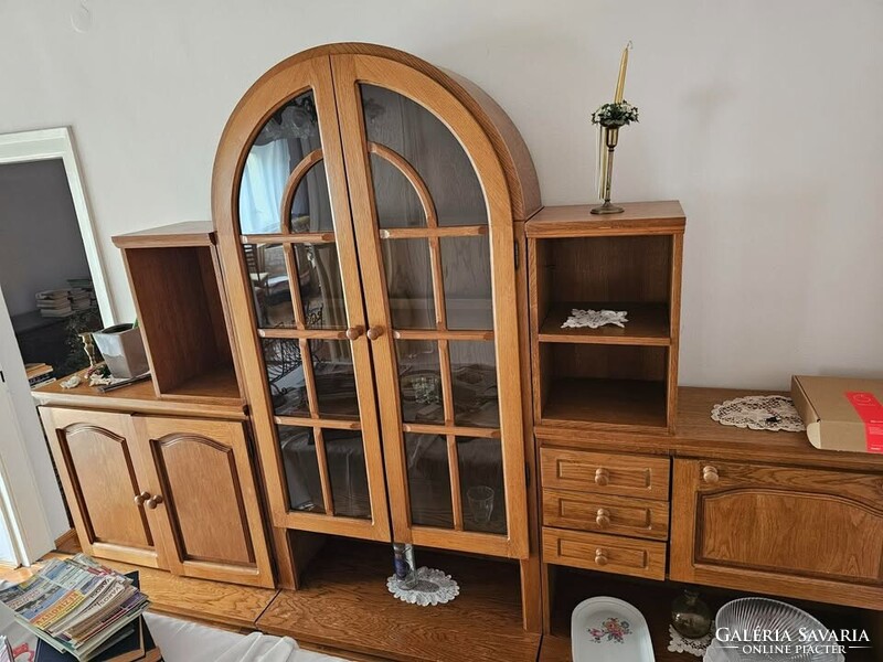 Vintage vitrines szekrénysor, 5 elemes, újszerű