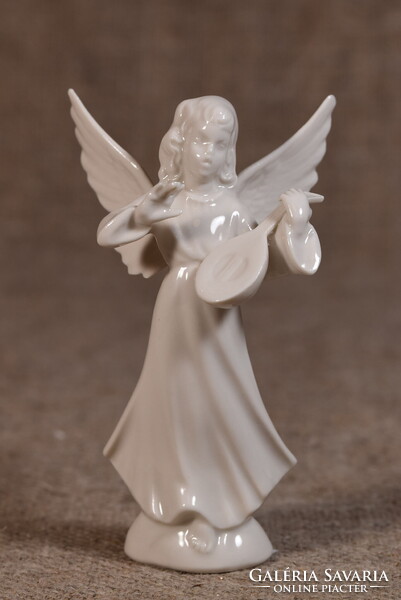 Dresden porcelán Putti angyal zenész figura Németország