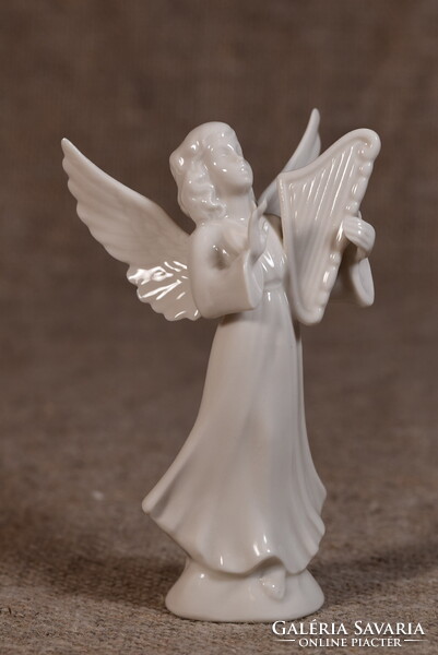 Dresden porcelán Putti angyal zenész figura Németország