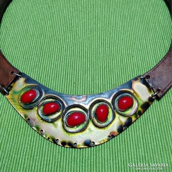 Be trendy! Enamel leather necklace for sale!