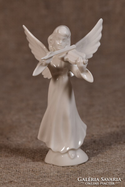 Dresden porcelán Putti angyal zenész figura Németország