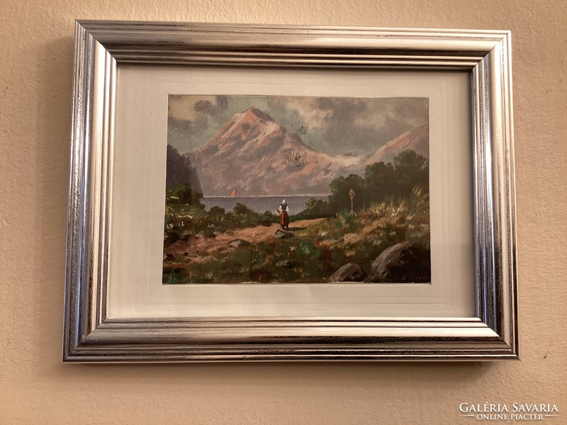 Antique small-sized print, in modern frame.