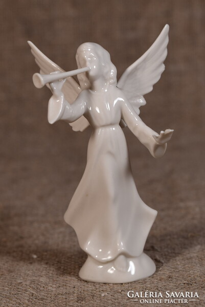 Dresden porcelán Putti angyal zenész figura Németország