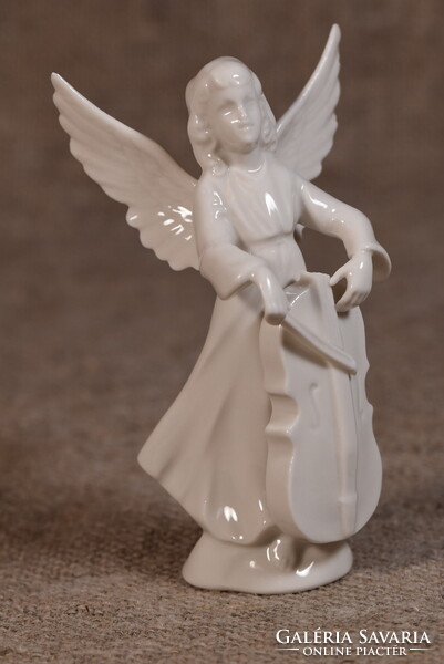 Dresden porcelán Putti angyal zenész figura Németország