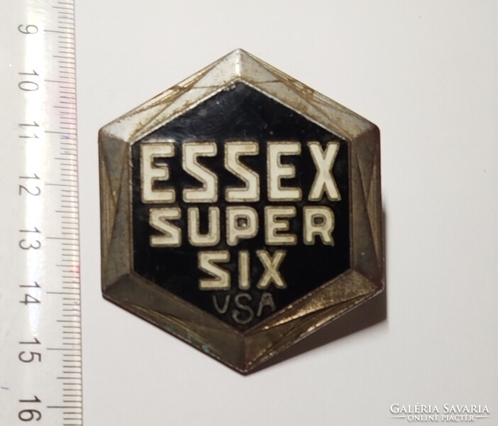 Retró 30-as évek, Essex Super autó névtábla radiátor jelvény.