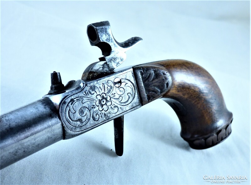 CSODASZÉP, ANTIK, ELÖLTÖLTŐS PISZTOLY, CA. 1820!!!