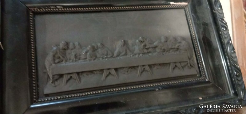 Antique Bronze 'Last Supper' Relief 220