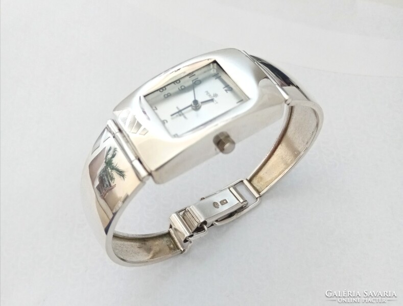Women's silver bracelet watch