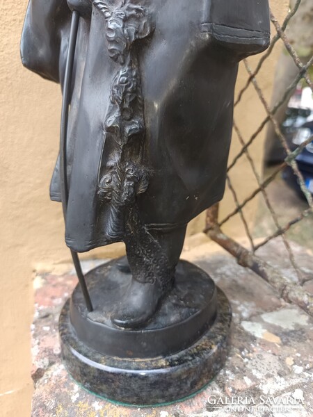 János László Beszédes Front Sculpture. Pipe-smoking Shepherd