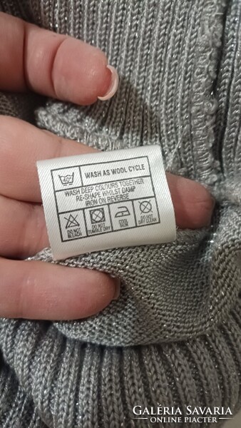 Sparkling Silver Gray Knitted Top