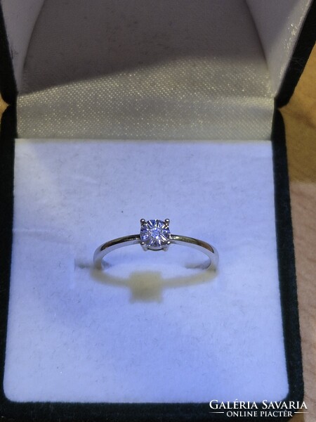 Briliáns gyűrű 14.k 0.03ct  52/es
