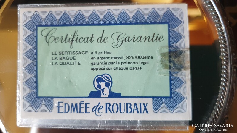Antik - GRÁNÁT köves- ezüst ag. gyűrű eladó FRANCIA-országból CERTIFIKÁT-tal 1980-as évek !