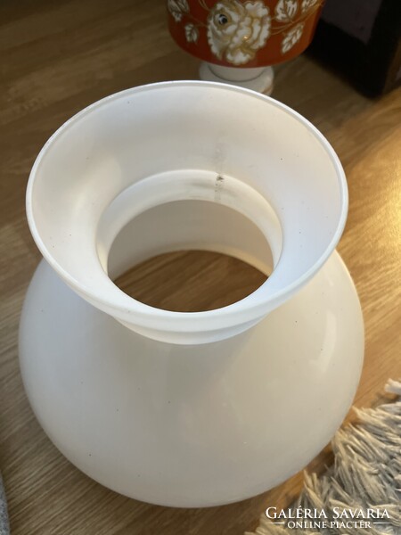 Nagy méretű Német Echt Kobalt porcelán petróleum lámpa.