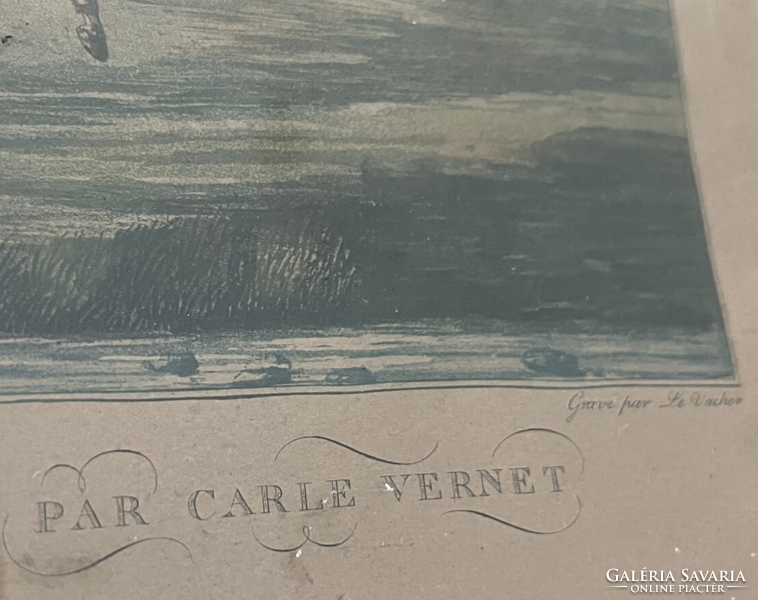 ANTIK SZÍNES LITOGRÁFIA, CARLE VERNET, XIX.szd