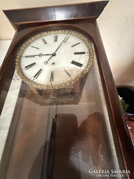 Hollóházi antique Biedermeier wall clock