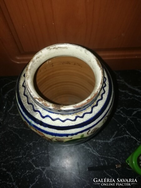 Antik népi váza 20 cm magas a képeken látható állapotban van