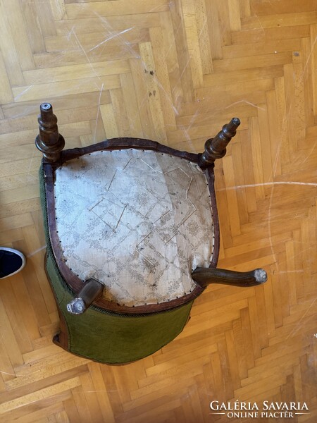 Antik neobarokk / biedermeier szalonfotel – jó állapotban, kiváló rugózással!